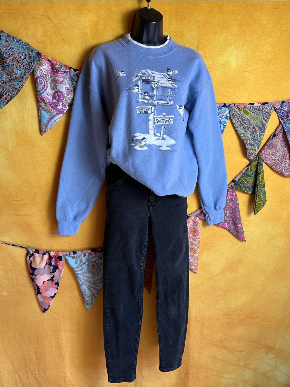 Vintage Nature Snowbird Pullover Sweatshirt Women’s Large